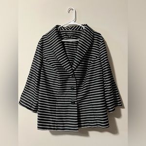 Daniella Studio Women’s 3/4 Sleeve Striped Jacket Size 16W